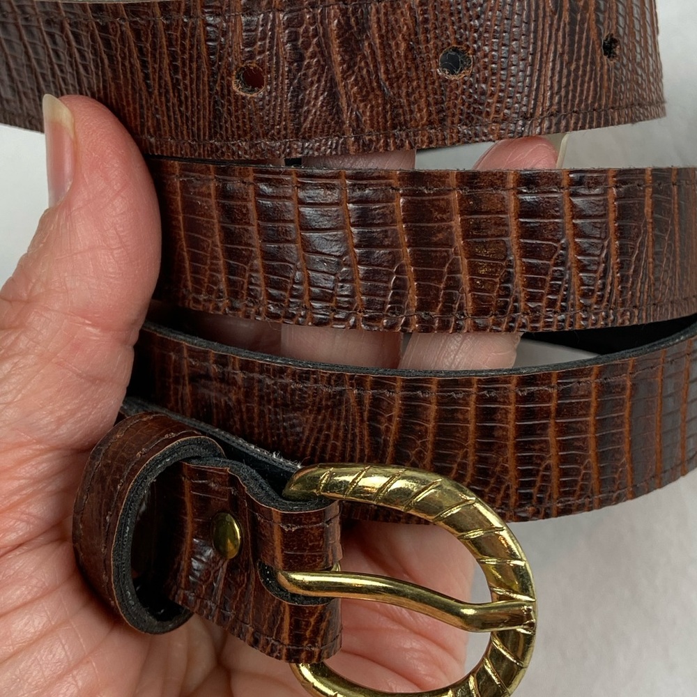 Skinny faux crocodile belt thin width like new - Picture 4 of 12
